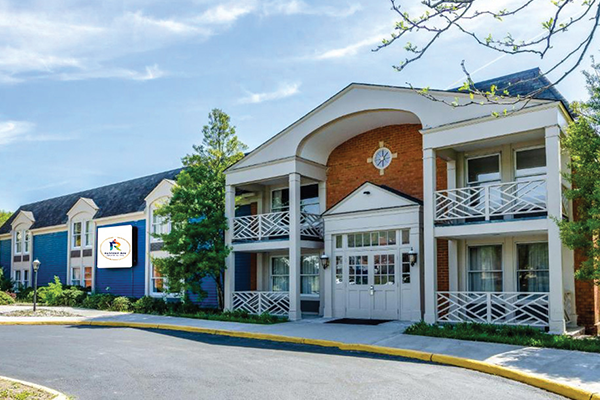 Modern hotel exterior